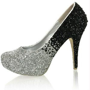 Marc Defang New York Crystal Ombre High Heel Platform Pumps